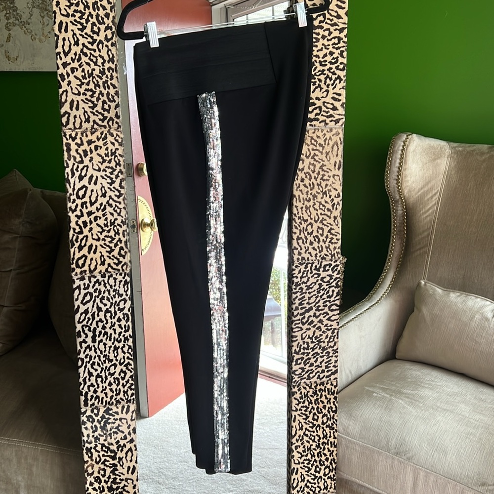 Eloquii Black Sequin Side Pants